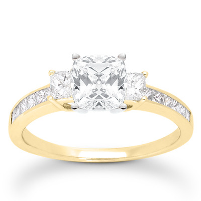  Princess Cut Prong Set Diamond Engagement Ring (0.58 ct. t.w.) - view 24