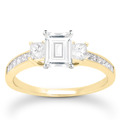  Princess Cut Prong Set Diamond Engagement Ring (0.58 ct. t.w.) - view 23