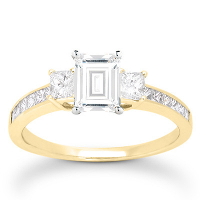  Princess Cut Prong Set Diamond Engagement Ring (0.58 ct. t.w.) - view 23 of 24