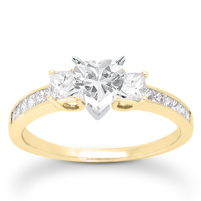  Princess Cut Prong Set Diamond Engagement Ring (0.58 ct. t.w.) - view 22