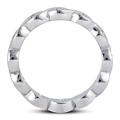 0.22 ct. Infinity Design Diamond Eternity Wedding Band - view 2