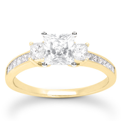  Princess Cut Prong Set Diamond Engagement Ring (0.58 ct. t.w.) - view 18