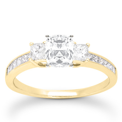  Princess Cut Prong Set Diamond Engagement Ring (0.58 ct. t.w.) - view 17