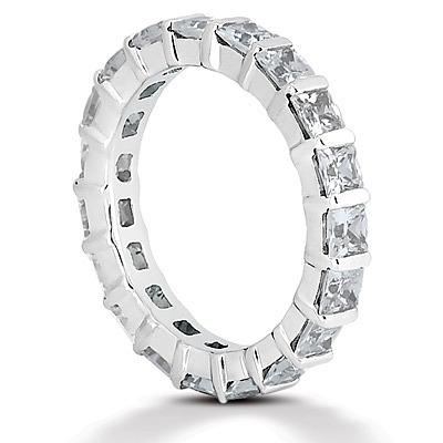 2.89 ct. Bar Set Princess Diamond Eternity Wedding Band - view 3 of 3