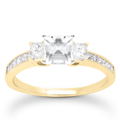  Princess Cut Prong Set Diamond Engagement Ring (0.58 ct. t.w.) - view 15