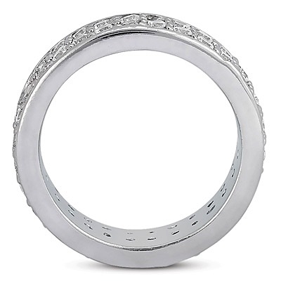 1.56 ct. Solid Diamond Eternity Wedding Band - view 2