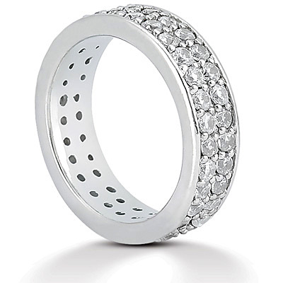 1.56 ct. Solid Diamond Eternity Wedding Band - view 3