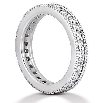 Common Bead Set With Mill Grain Diamond Eternity Wedding Band (0.84 ct. tw.) - view 3 of 3