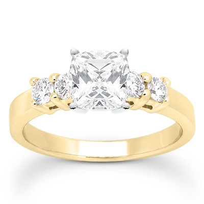 Round Cut Shared Prong Set Diamond Bridal Ring (0.40 ct.tw.) - view 23