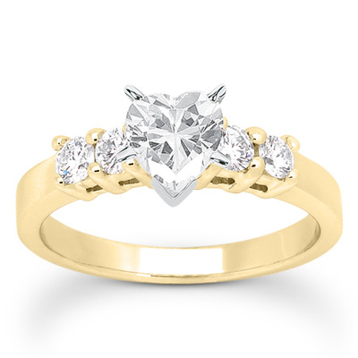 Round Cut Shared Prong Set Diamond Bridal Ring (0.40 ct.tw.) - view 21