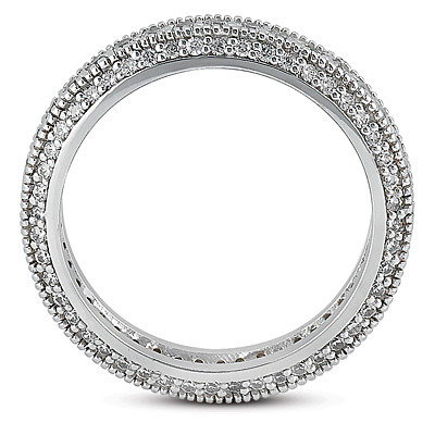 1.00 ct. t.w. Beaded Diamond Eternity Wedding Band - view 2 of 3