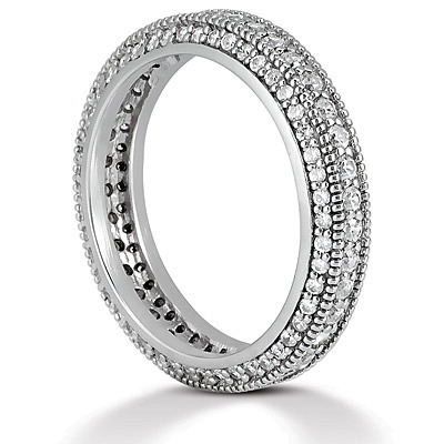 1.00 ct. t.w. Beaded Diamond Eternity Wedding Band - view 3 of 3