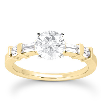 Multi-Shape Bar Set Diamond Bridal Ring (0.36 ct.tw.) - view 15 of 23