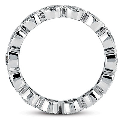 1.95 ct. Milgrained Bezel Diamond Eternity Wedding Band - view 2