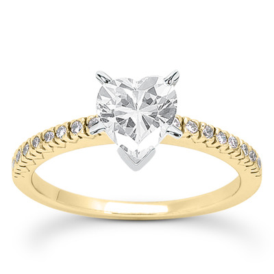  Round Cut Fish Tail Set Diamond Engagement Ring (0.16 ct. tw.) - view 22