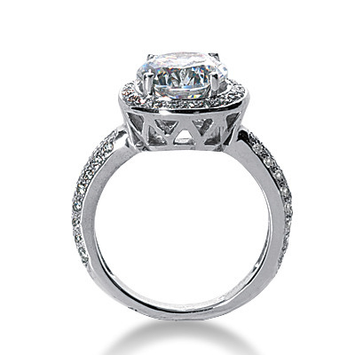 Halo Style Pave Set Diamond Engagement Ring (0.43 ct. tw.) - view 2 of 4