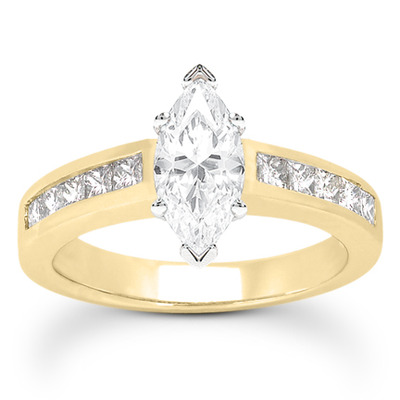 Princesss Cut Channel Set Diamond Engagement Ring (0.50 ct. tw.) - view 24