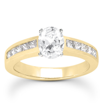 Princesss Cut Channel Set Diamond Engagement Ring (0.50 ct. tw.) - view 23