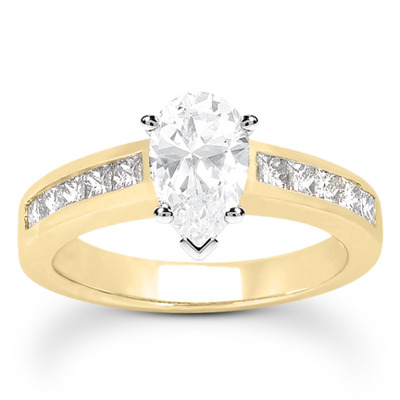 Princesss Cut Channel Set Diamond Engagement Ring (0.50 ct. tw.) - view 22