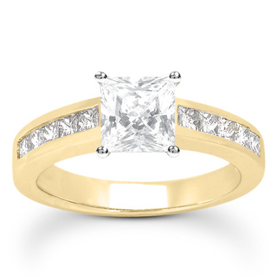 Princesss Cut Channel Set Diamond Engagement Ring (0.50 ct. tw.) - view 21