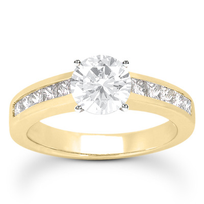 Princesss Cut Channel Set Diamond Engagement Ring (0.50 ct. tw.) - view 19