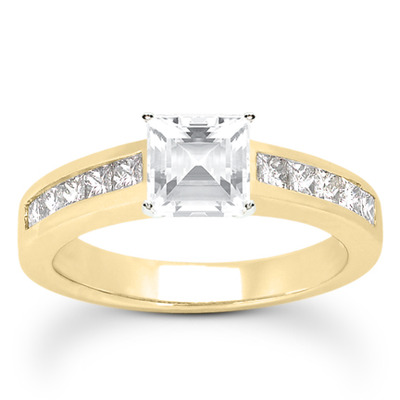 Princesss Cut Channel Set Diamond Engagement Ring (0.50 ct. tw.) - view 18