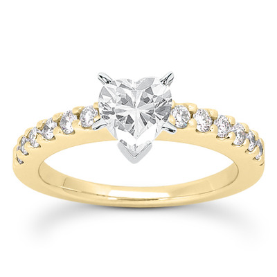 Round Cut Shared Prong Set Diamond Bridal Ring (0.36 ct.tw.) - view 24