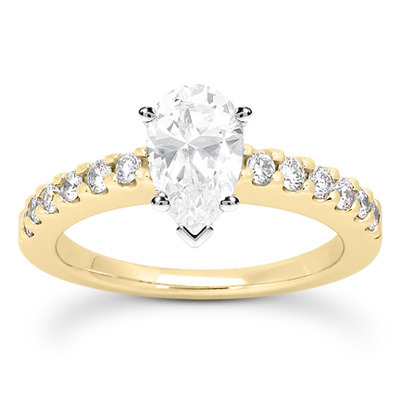 Round Cut Shared Prong Set Diamond Bridal Ring (0.36 ct.tw.) - view 21 of 25