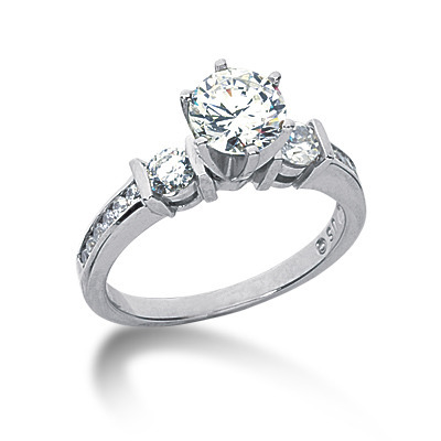 Channel Set Diamond Engagement Ring (0.48 t.c.w.) - view 1 of 2