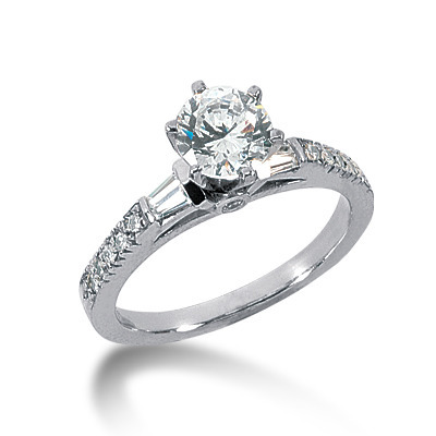 Tapered Baquette Diamond Engagement Ring (0.33 t.c.w.) - view 1 of 2