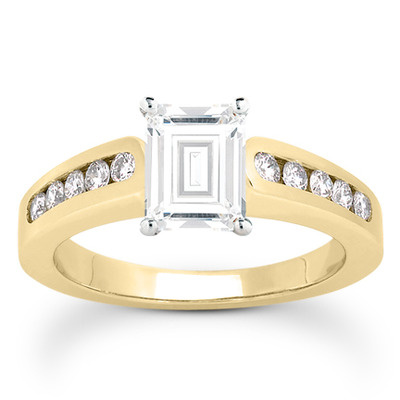 Classic Round Cut Channel Set Diamond Bridal Ring (0.30ct. tw. ) - view 26