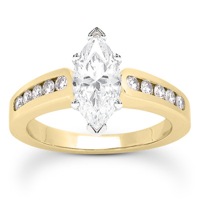 Classic Round Cut Channel Set Diamond Bridal Ring (0.30ct. tw. ) - view 24