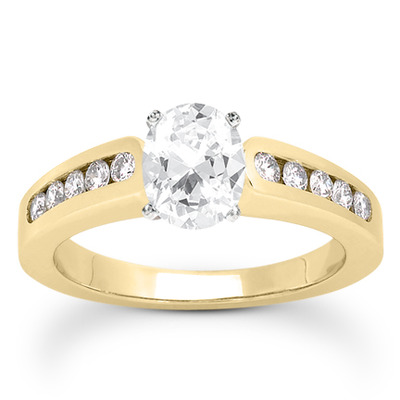 Classic Round Cut Channel Set Diamond Bridal Ring (0.30ct. tw. ) - view 23