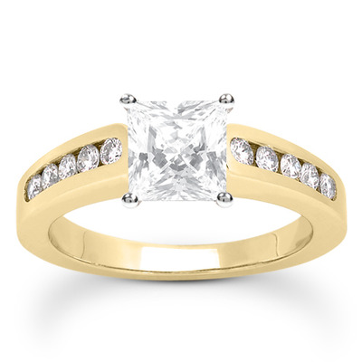 Classic Round Cut Channel Set Diamond Bridal Ring (0.30ct. tw. ) - view 21