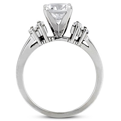 Straight Baguette Diamond Engagement Ring (0.36 t.c.w.) - view 2