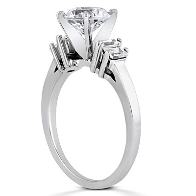 Straight Baguette Diamond Engagement Ring (0.36 t.c.w.) - view 3