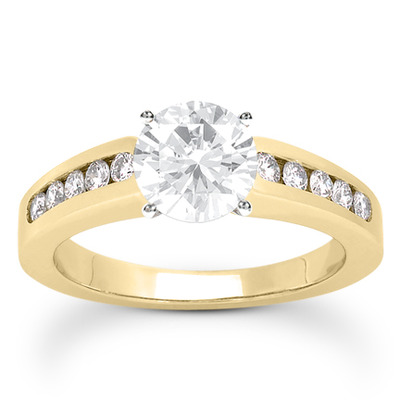 Classic Round Cut Channel Set Diamond Bridal Ring (0.30ct. tw. ) - view 19