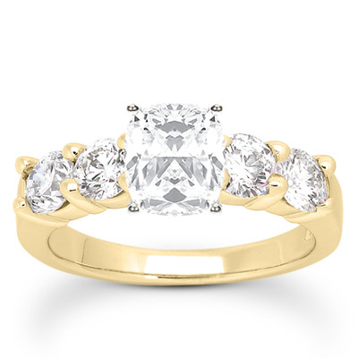 Round Cut Prong Set Diamond Bridal Ring (1.20 ct.tw.) - view 17