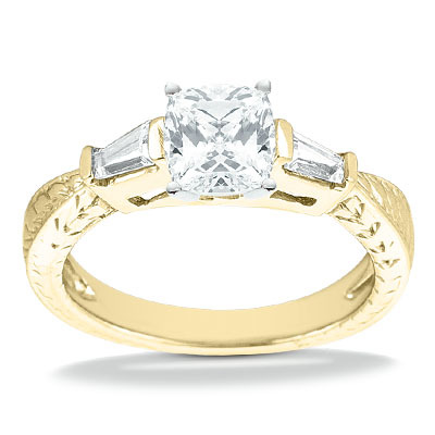 Straight Baguette Diamond Engagement Ring (0.24 t.c.w.)