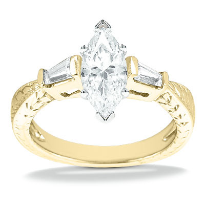 Straight Baguette Diamond Engagement Ring (0.24 t.c.w.) - view 20