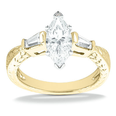 Straight Baguette Diamond Engagement Ring (0.24 t.c.w.) - view 20 of 22