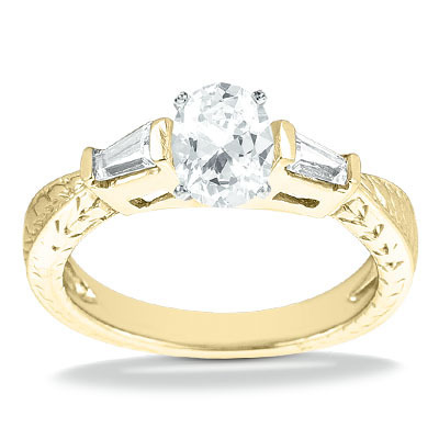 Straight Baguette Diamond Engagement Ring (0.24 t.c.w.) - view 19 of 22