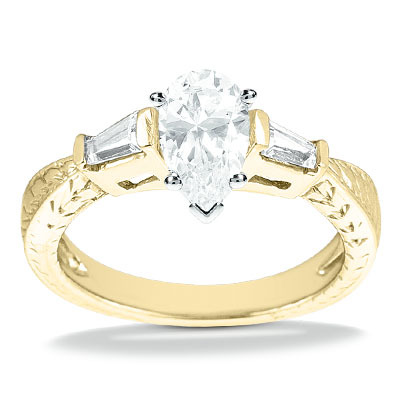 Straight Baguette Diamond Engagement Ring (0.24 t.c.w.) - view 18