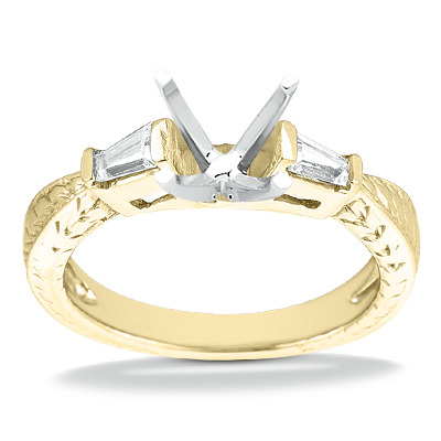 Straight Baguette Diamond Engagement Ring (0.24 t.c.w.) - view 17