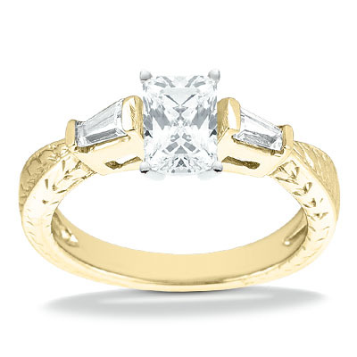 Straight Baguette Diamond Engagement Ring (0.24 t.c.w.) - view 15