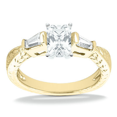 Straight Baguette Diamond Engagement Ring (0.24 t.c.w.) - view 15 of 22