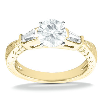 Straight Baguette Diamond Engagement Ring (0.24 t.c.w.) - view 14