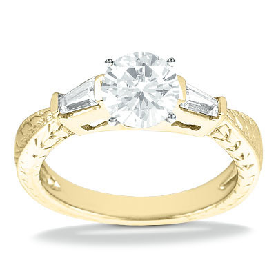 Straight Baguette Diamond Engagement Ring (0.24 t.c.w.) - view 14 of 22