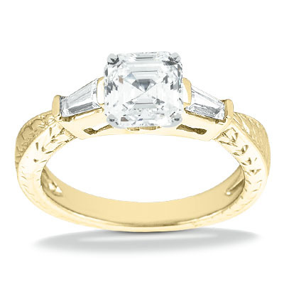 Straight Baguette Diamond Engagement Ring (0.24 t.c.w.) - view 13