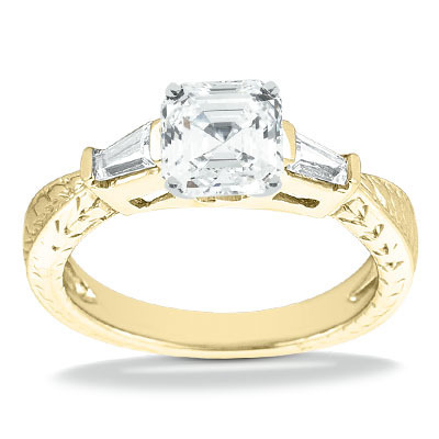 Straight Baguette Diamond Engagement Ring (0.24 t.c.w.) - view 13 of 22